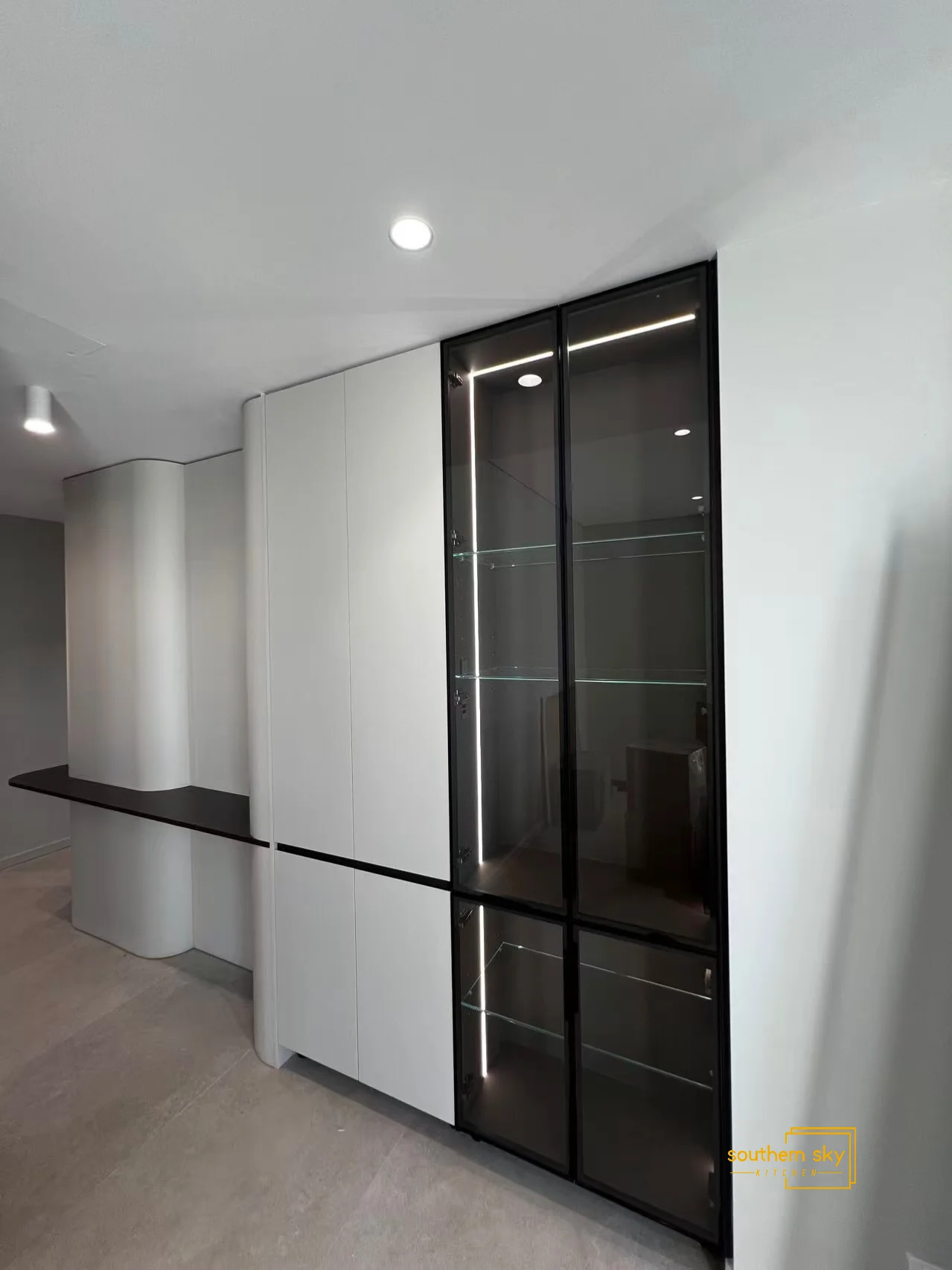 Sleek, modern cabinetry showcasing exquisite craftsmanship and design excellence, perfect for elevating any interior space.